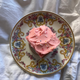 pink retro snacking cake